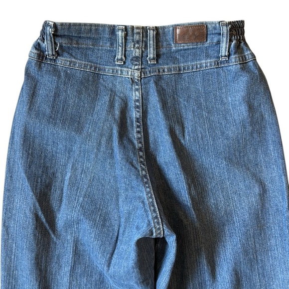 Vintage Lee High Rise Tapered Mom Jeans Side Elastic Medium Blue Wash Size 10 - Picture 9 of 14